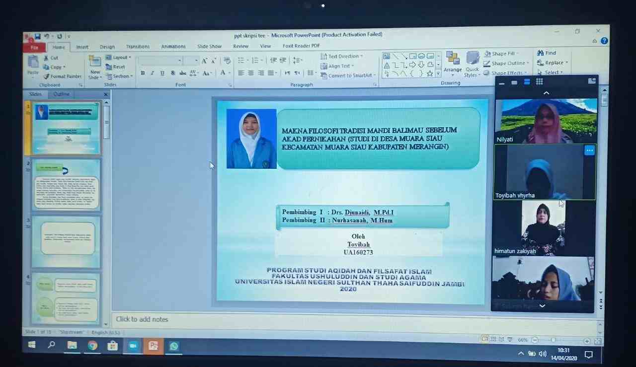 Sarjana Perdana FUSA melalui Ujian Munaqasyah Online
