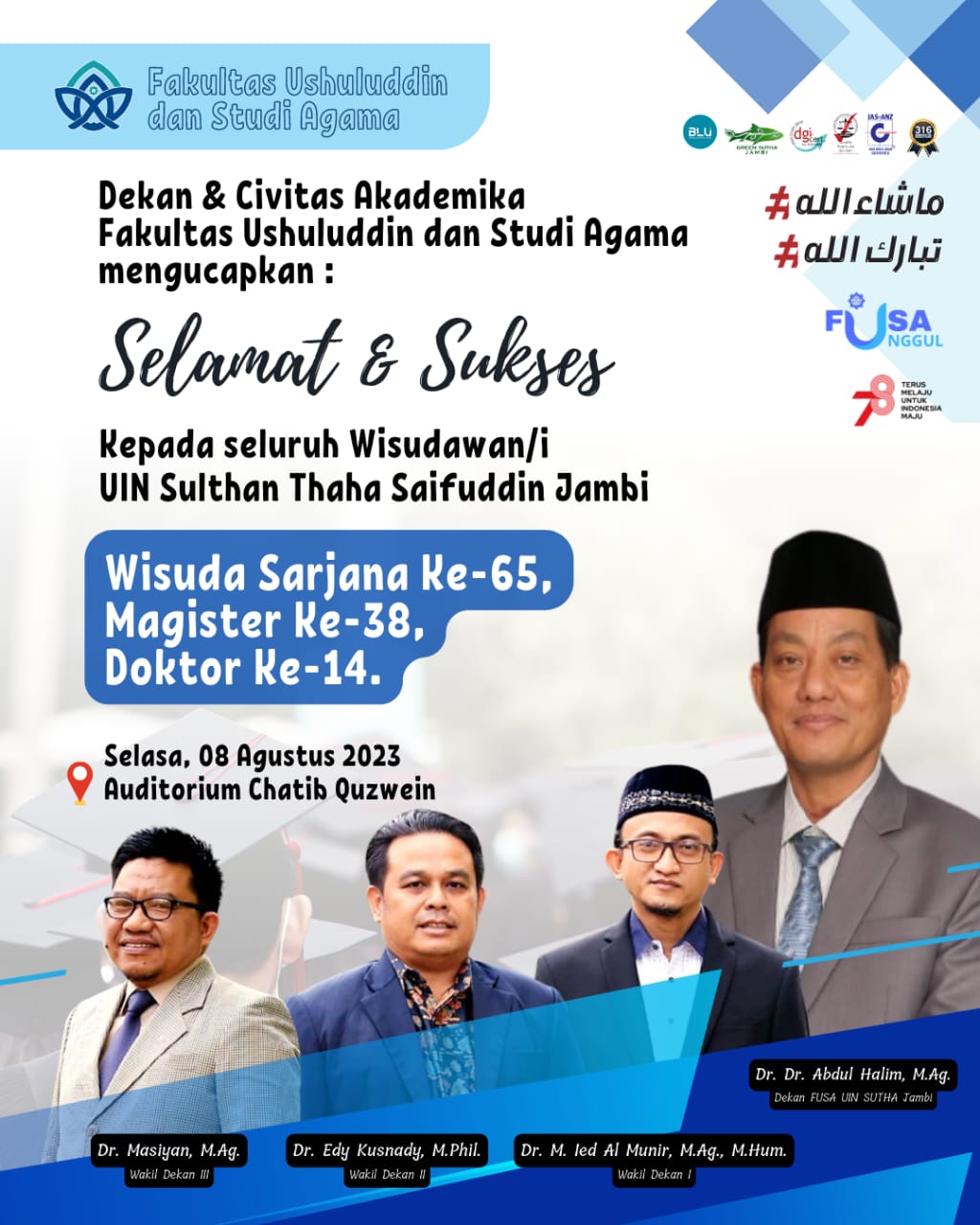 Selamat & Sukses Wisuda Sarjana Ke 65