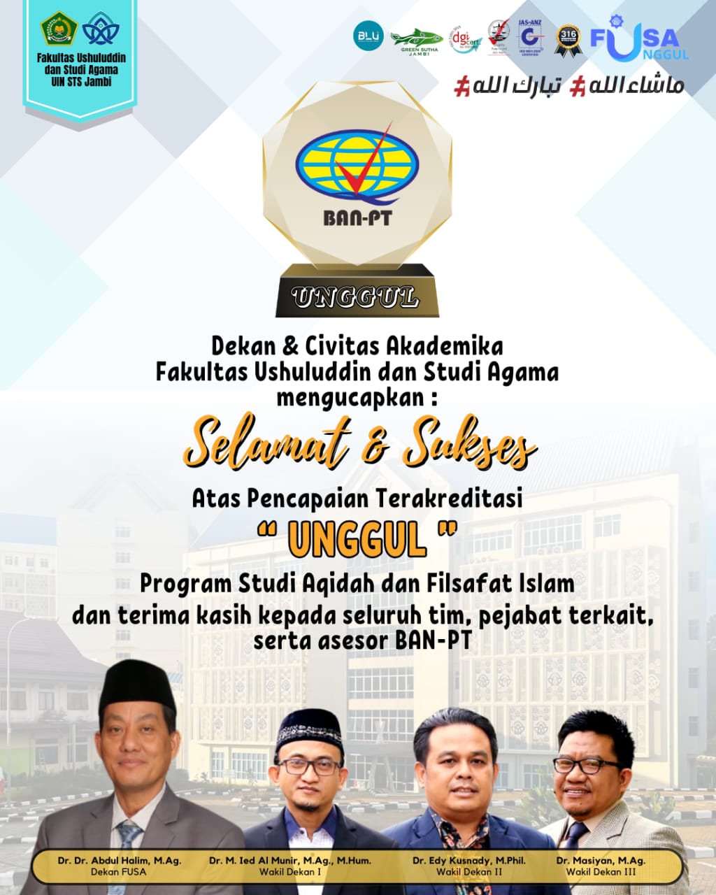 AFI Terakreditasi UNGGUL