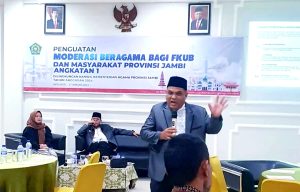 Dekan FUSA Narasumber acara Penguatan Moderasi Beragama bagi FKUB dan Masyarakat Provinsi Jambi Angkatan 1