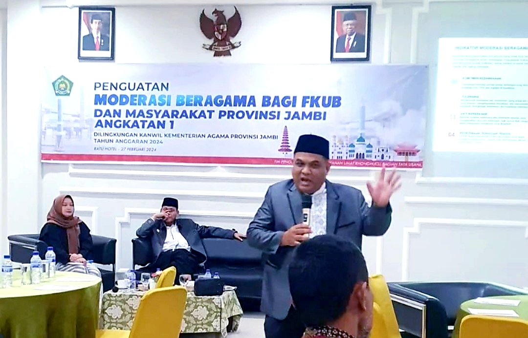 Dekan FUSA Narasumber acara Penguatan Moderasi Beragama bagi FKUB dan Masyarakat Provinsi Jambi Angkatan 1