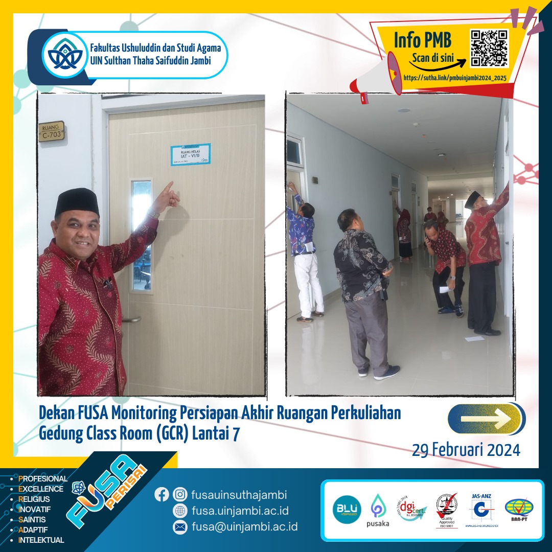 Dekan FUSA Monitoring Persiapan Ruang Kuliah