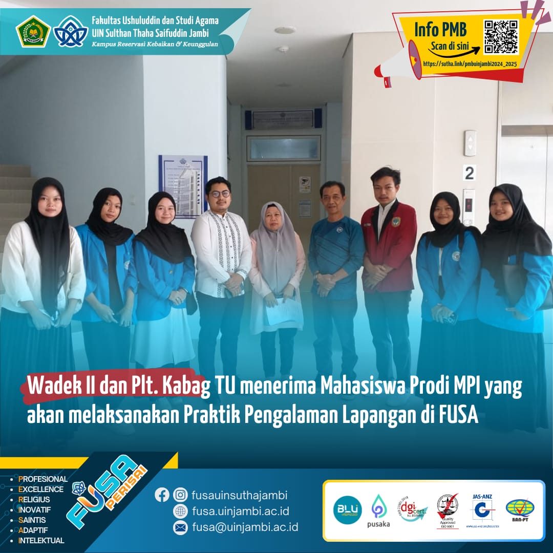 Wakil Dekan II Terima Mahasiswa MPI PPL di FUSA