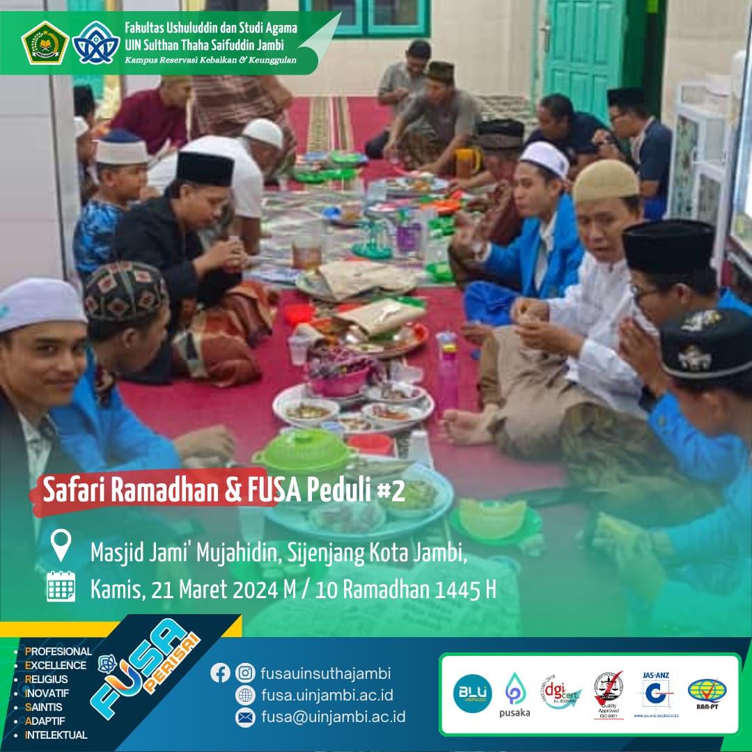 Tahlilan dan Buka Bersama Team Safari Ramadan FUSA di Masjid Jami’ Mujahidin Sijenjang
