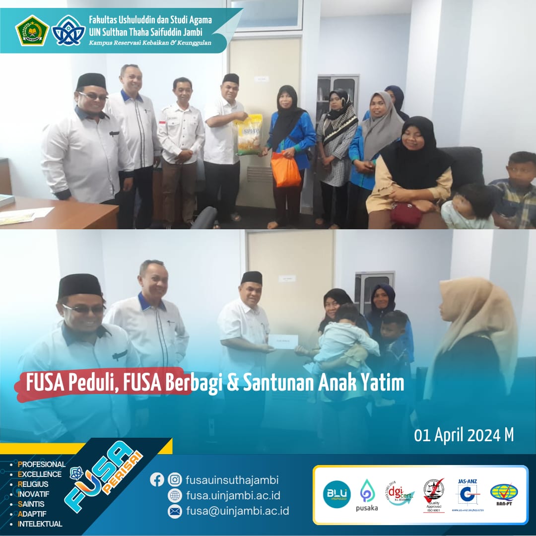 FUSA Peduli, FUSA Berbagi dan Santunan Anak Yatim