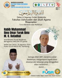 Dekan dan Civitas FUSA Berduka Atas Wafatnya Dosen Tarbiyah Habib Muhammad
