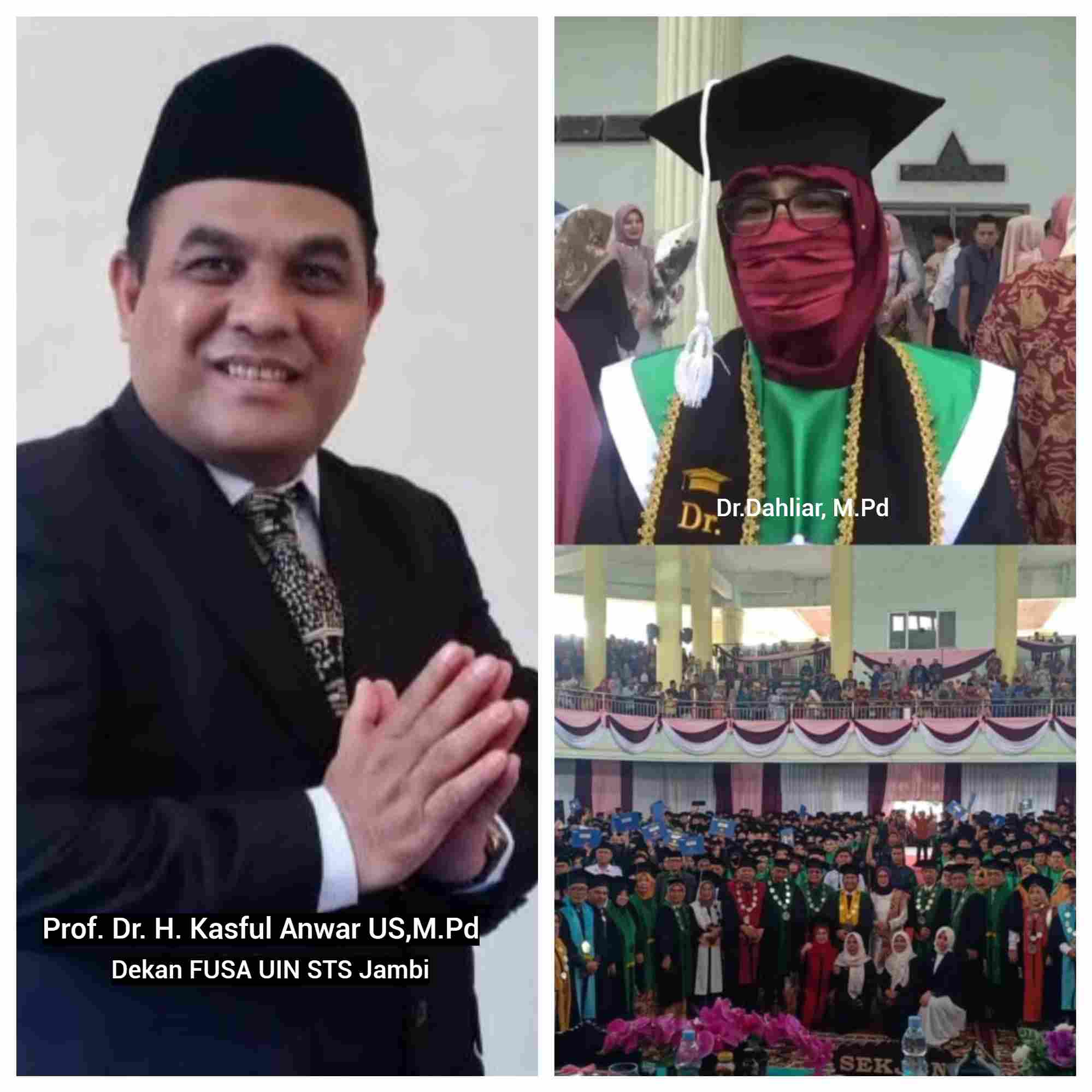 Prof. Kasful Ucapkan Selamat Kepada Dahliar T, Guru Menyambi Tukang Ojek yang Sukses Jadi Wisudawan Terbaik Program Doktor UIN STS Jambi