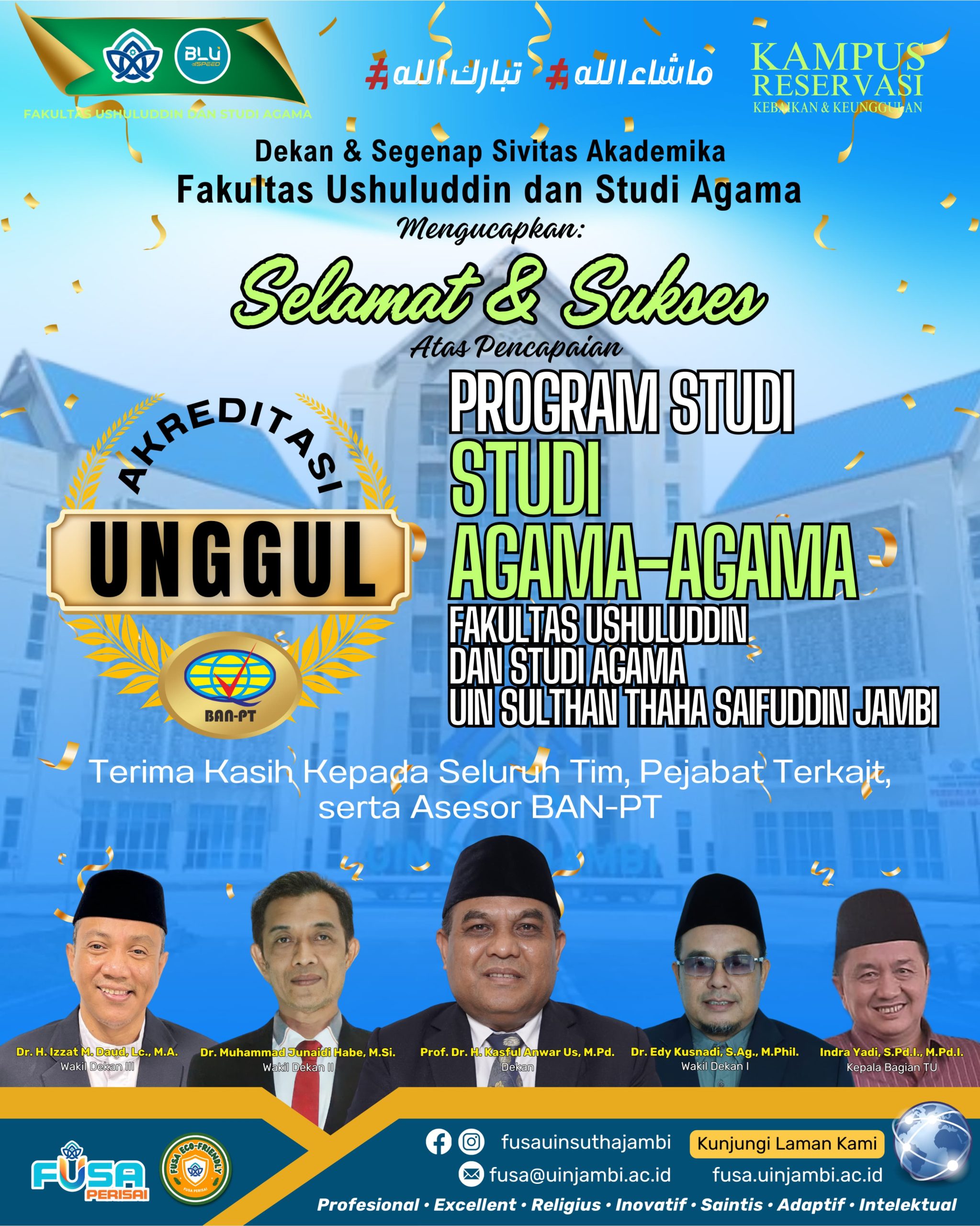 Prodi SAA Sukses Raih Akreditasi Unggul, Dekan Apresiasi kerja Tim