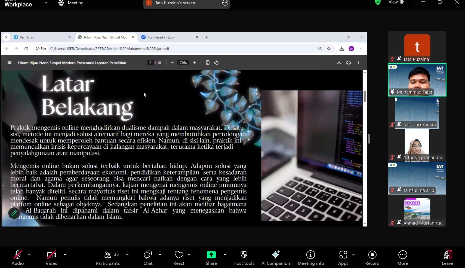 Mahasiswa IAT Kembali Gelar Diskusi Ilmiah Bersama Para Dosen dengan tema “Al-Qur’an di Era Digital”