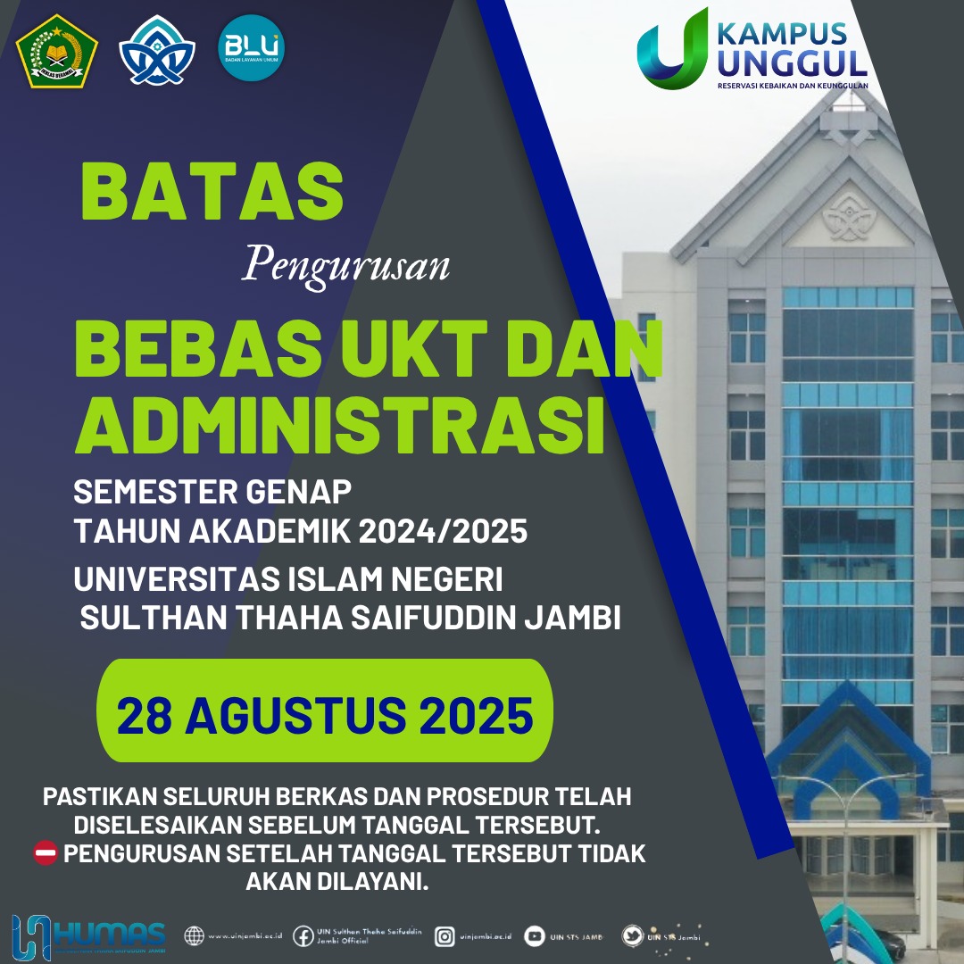 Pengumuman: Bebas UKT dan Administrasi Semester Genap TA 2024/2025
