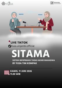 Tim Humas FUSA UIN Jambi Gelar Live TikTok Sosialisasikan Penggunaan SITAMA kepada Mahasiswa